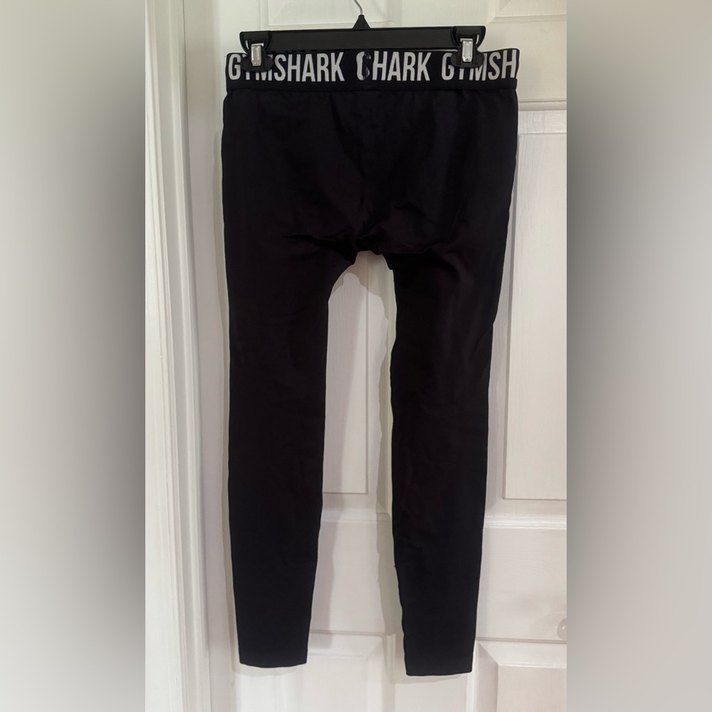 NWOT Gymshark Fit Seamless Leggings Black/White Size L - Picture 4 of 6
